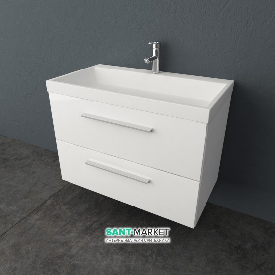 Тумба с раковиной Kolpa-San Jolie подвесная 90.6х50х66 белая OUJ 90