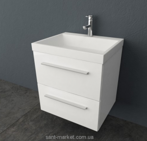 Тумба з раковиною Kolpa-San Jolie підвісна 60.6х50х66 біла OUJ 60