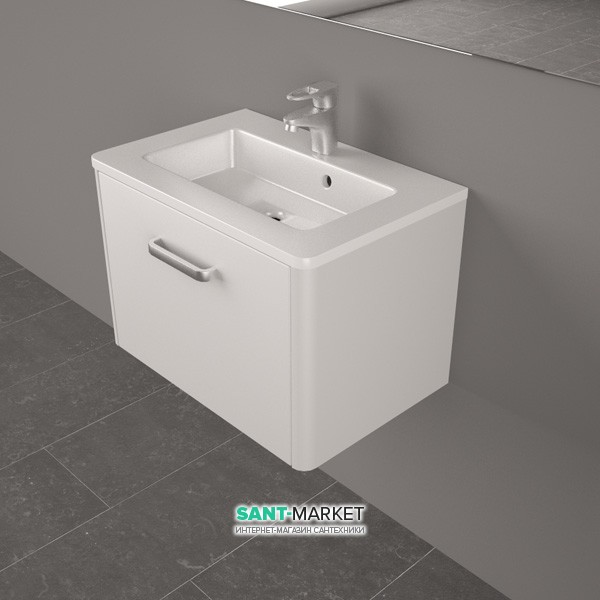 Тумба с раковиной Буль-Буль Fiji подвесная 50х42х40 белая Bali 500