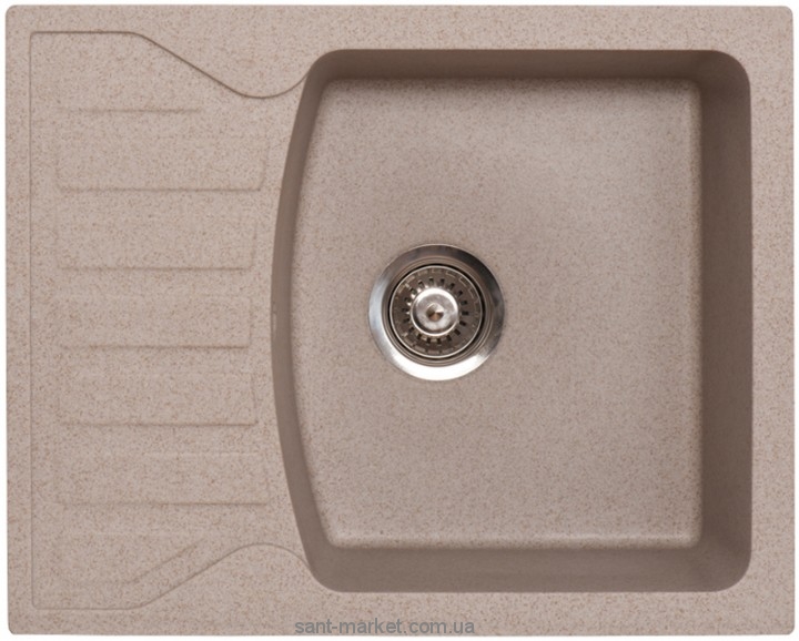 Мойка для кухни прямоугольная Metalac X GRANIT QUADRO M крыло опционально  врезная  гранит  бежевая 144120