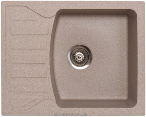 Мийка для кухні прямокутна Metalac X GRANIT QUADRO M крило опціонально врізна граніт бежева 144120