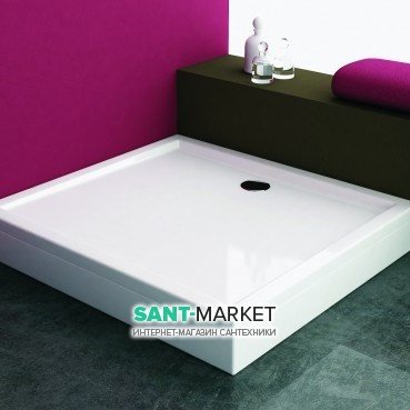 Душовий піддон акриловий прямокутний Kolpa-San Flamenco (без панелі) 120х90х4 білий Flamenco 120