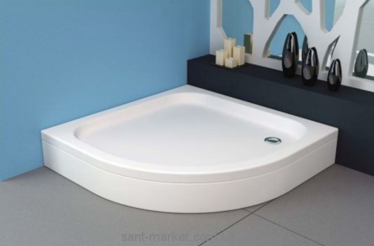 Душевой поддон акриловый четверть круга Kolpa-san Ontex 90x90х6 белый Ontex 90