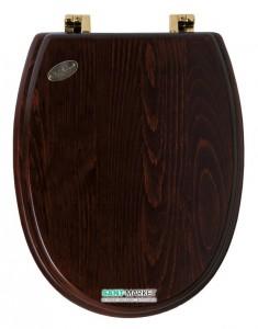  Сиденье с крышкой для унитаза дерево/бр. Simas Arcade с микролифтом AR 009br