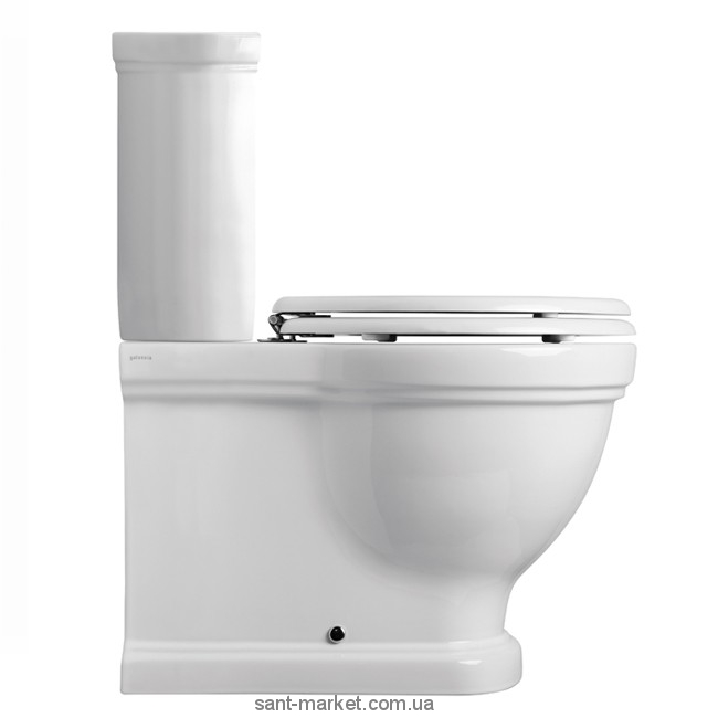 Унітаз-компакт Galassia Ethos підлоговий з бачком та кнопкою змиву білий 8441 