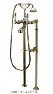 Смеситель двухвентильный напольный (отдельностоящий) с душем Webert Dorian бронза DO720801.065