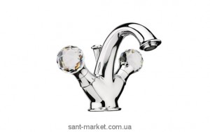 Смеситель для раковины двухвентильный с донным клапаном Webert Karenina хром KA700101.015