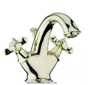 Смеситель для раковины двухвентильный с донным клапаном Webert Ottocento золото OT700101.010