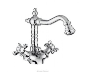 Змішувач для раковини двухвентильний з донним клапаном Webert колекція Ottocento хром OT710401.015