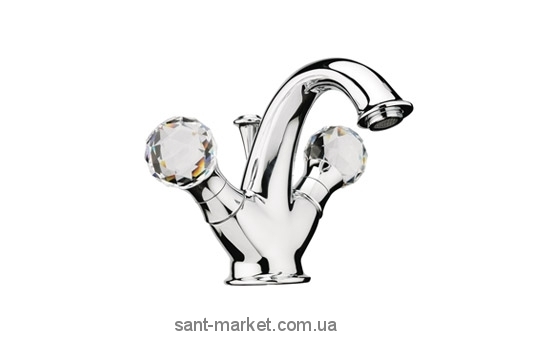 Змішувач для раковини двухвентильний з донним клапаном Webert Karenina хром KA700101.015