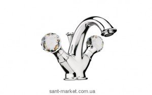 Змішувач для раковини двухвентильний з донним клапаном Webert Karenina хром KA700101.015