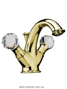 Змішувач для раковини двухвентильний з донним клапаном Webert Karenina золото KA700101.010