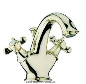 Змішувач для раковини двухвентильний з донним клапаном Webert Ottocento золото OT700101.010