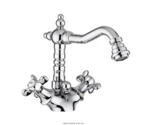 Змішувач для раковини двухвентильний з донним клапаном Webert колекція Ottocento хром OT710401.015