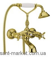 Смеситель двухвентильный с душем Webert коллекция Ottocento золото OT720201.010