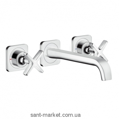 Смеситель для раковины двухвентильный настенный скрытый Hansgrohe Axor Citterio E хром 36107000