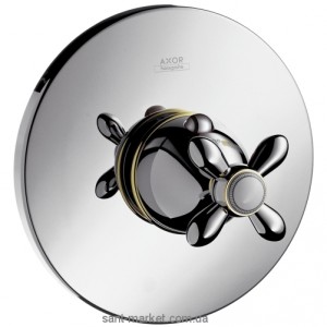 Смеситель для душа встраиваемый с термостатом Hansgrohe коллекция Axor Carlton хром/золото 17715090