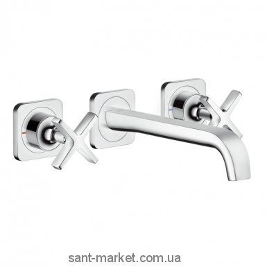 Смеситель для раковины двухвентильный настенный скрытый Hansgrohe Axor Citterio E хром 36107000