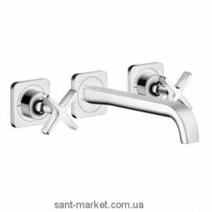 Змішувач для раковини двухвентильний настінний прихований Hansgrohe Axor Citterio E хром 36107000