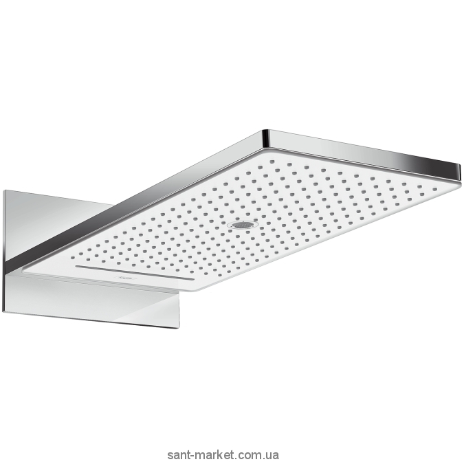 Верхній душ з тропічним душем Hansgrohe колекція Rainmaker Select EcoSmart хром / білий 24011400