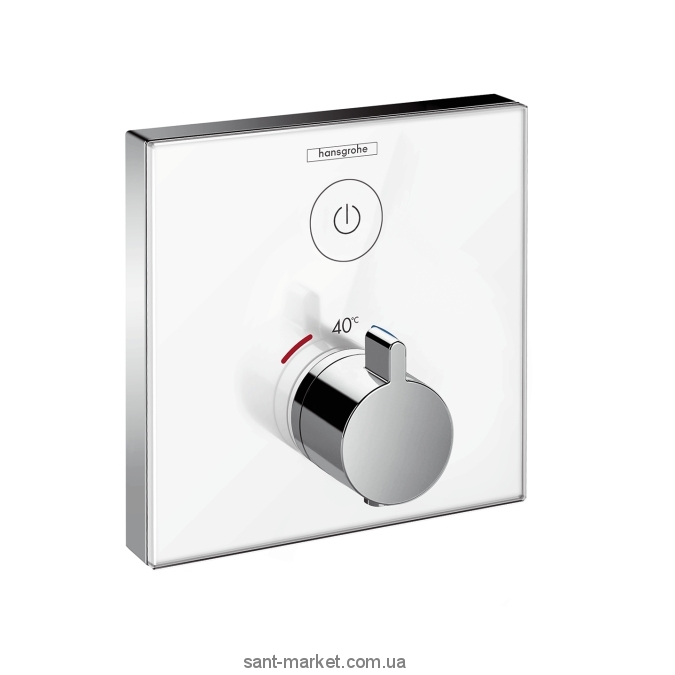 Змішувач для душа вбудований із термостатом Hansgrohe колекція Shower Select білий / хром 15737400