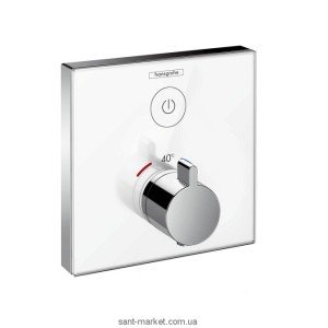 Смеситель для душа встраиваемый с термостатом Hansgrohe коллекция Shower Select белый/хром 15737400