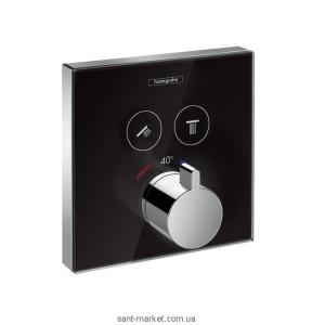 Змішувач з термостатом прихований (вбудований) Hansgrohe колекція Shower Select чорний 15738600