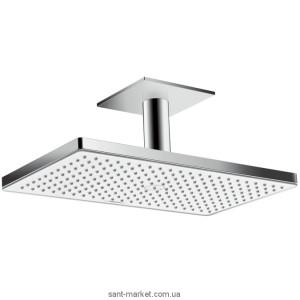Верхний душ с тропическим душем Hansgrohe коллекция Rainmaker Select EcoSmart хром/белый 24012400