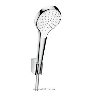 Душовий гарнітур з настінним тримачем Hansgrohe колекція Croma Select S хром / білий 26420400