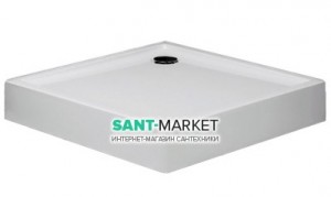 Душевой поддон акриловый квадратный Huppe Xerano  80х80х15 белый 840101.055