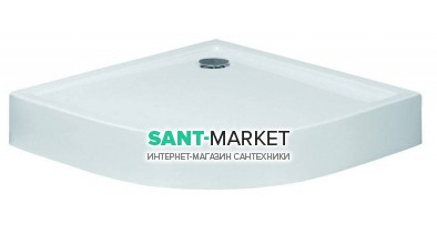 Душевой поддон акриловый четверть круга Huppe Xerano 90х90х15 белый 840201.055