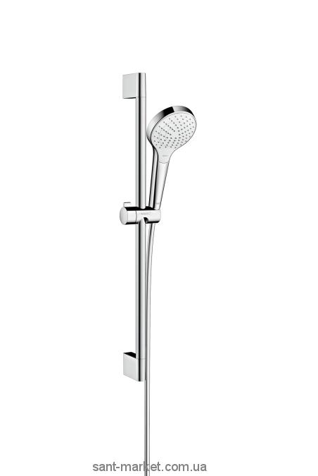 Душевой гарнитур со штангой Hansgrohe коллекция Croma Select S Vario хром/белый 26562400