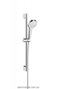 Душевой гарнитур со штангой Hansgrohe коллекция Croma Select S Vario хром/белый 26562400