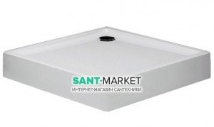 Душевой поддон акриловый квадратный Huppe Xerano  80х80х15 белый 840101.055