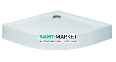 Душевой поддон акриловый четверть круга Huppe Xerano 90х90х15 белый 840201.055