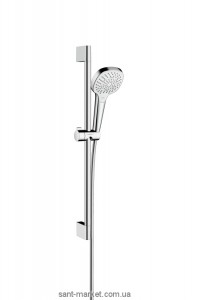 Душевой гарнитур со штангой Hansgrohe коллекция Croma Select E Multi хром/белый 26580400