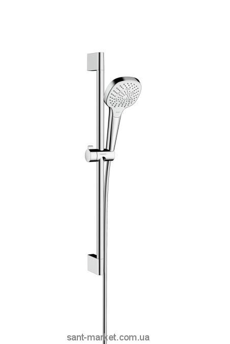 Душевой гарнитур со штангой Hansgrohe коллекция Croma Select E Multi хром/белый 26580400