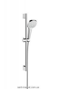 Душевой гарнитур со штангой Hansgrohe коллекция Croma Select E Multi хром/белый 26580400