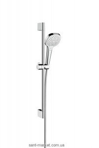 Душевой гарнитур со штангой Hansgrohe коллекция Croma Select E Multi хром/белый 26580400