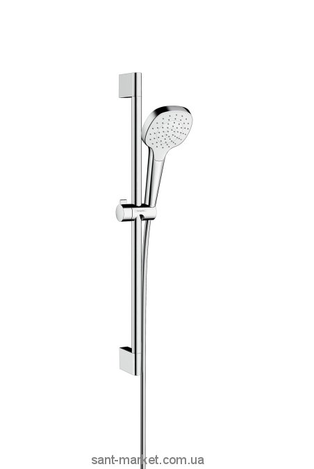 Душовий гарнітур зі штангою Hansgrohe колекція Croma Select E хром / білий 26584400