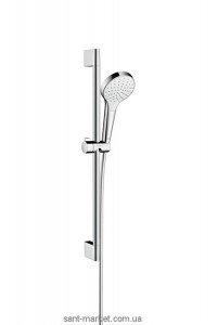 Душовий гарнітур зі штангою Hansgrohe колекція Croma Select S хром / білий 26564400