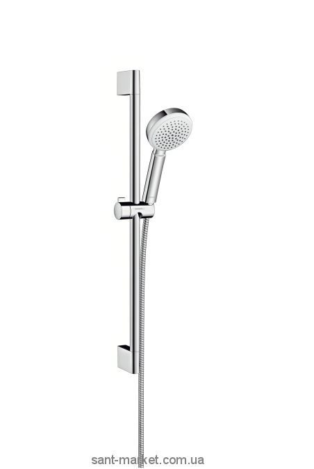 Душевой гарнитур со штангой Hansgrohe коллекция Crometta 100 EcoSmart хром/белый 26655400