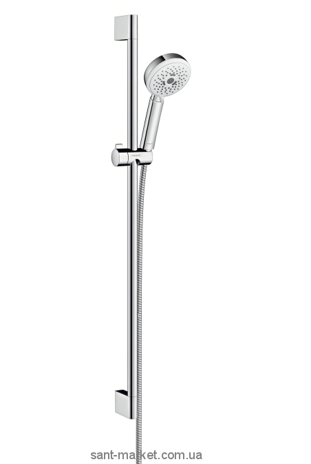 Душевой гарнитур со штангой Hansgrohe коллекция Crometta 100 Multi хром/белый 26656400