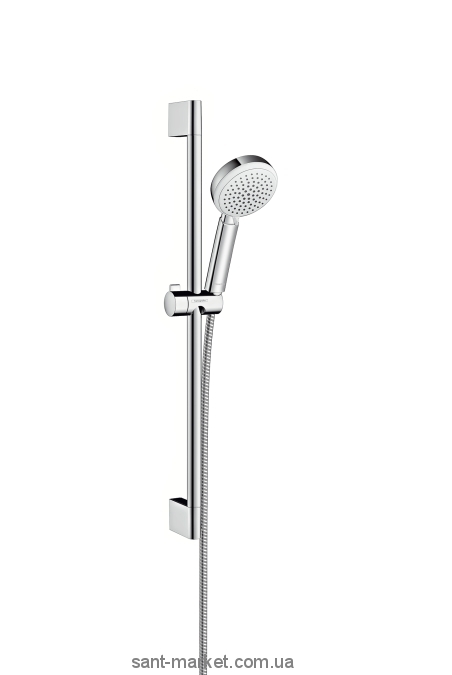 Душевой гарнитур со штангой Hansgrohe коллекция Crometta 100 Vario хром/белый 26651400