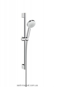 Душовий гарнітур зі штангою Hansgrohe колекція Crometta 100 Vario хром / білий 26651400