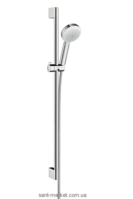 Душовий гарнітур зі штангою Hansgrohe колекція Crometta 100 EcoSmart хром 26663400