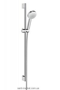 Душевой гарнитур со штангой Hansgrohe коллекция Crometta 100 EcoSmart хром 26663400