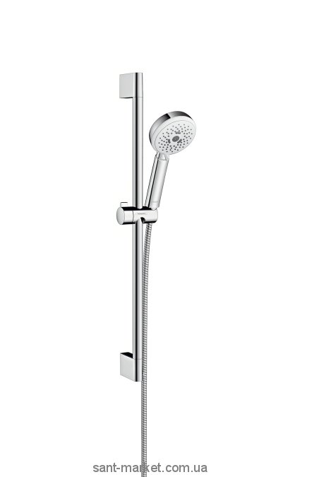 Душовий гарнітур зі штангою Hansgrohe колекція Crometta 100 Multi хром / білий 26650400