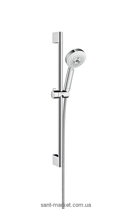 Душевой гарнитур со штангой Hansgrohe коллекция Crometta 100 Multi хром/белый 26650400