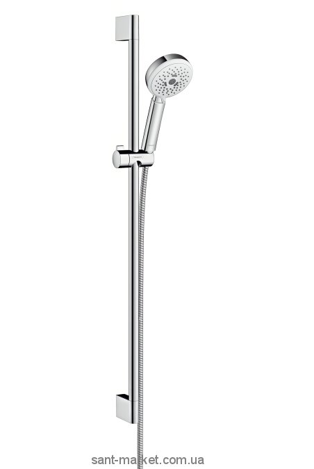 Душовий гарнітур зі штангою Hansgrohe колекція Crometta 100 Multi хром / білий 26656400